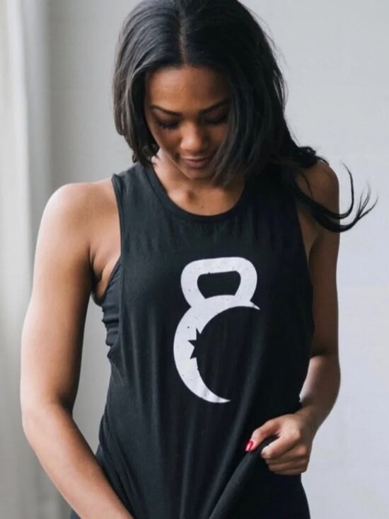ZYIA Tops - Zyia Active Kettle Moon Tank Black White Size XL